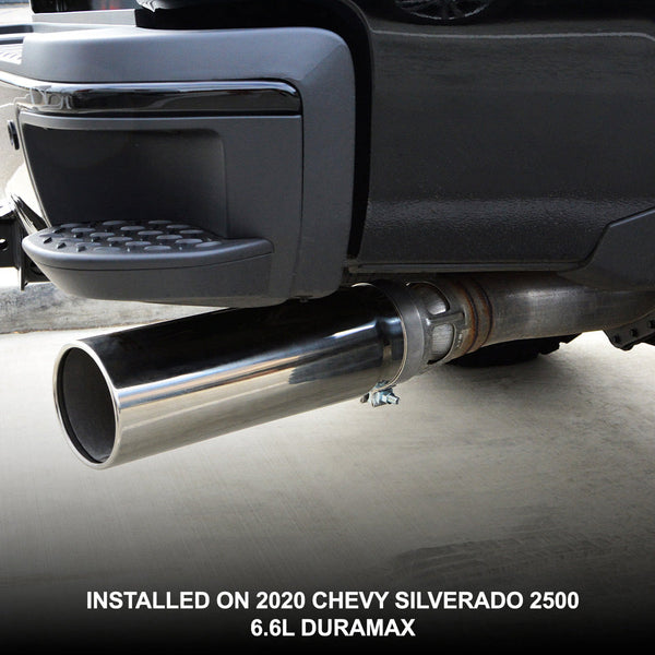 PPE GM 6.6L Duramax 304 Stainless Steel Exhaust Tip (Black) - 117025020