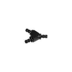 3 8 inch black anodized aluminum y barbed fitting fleece