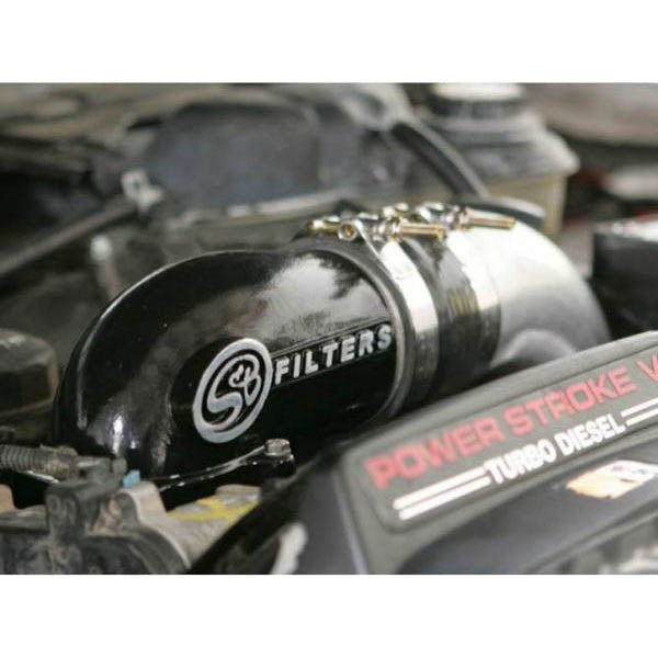 S&B Intake Elbow W/ Cold Side Intercooler Piping & Boots for Powerstro ...